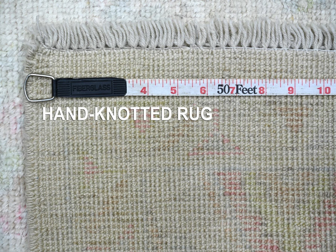 3'1" x 5'0" New Hand Knotted Grey Wool Rectangle Oriental Rug - MOA10222929