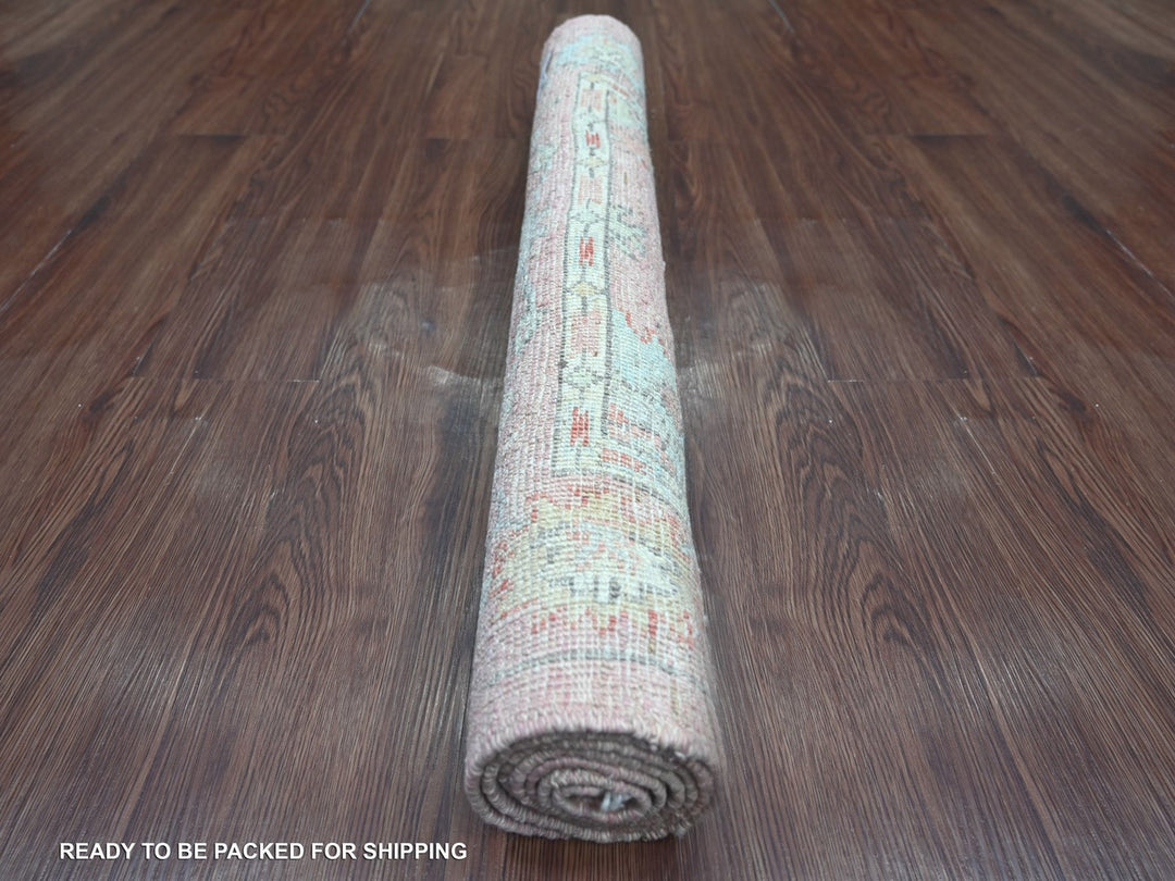 2'10" x 4'11" New Hand Knotted Pink Wool Rectangle Oriental Rug - MOA10222930