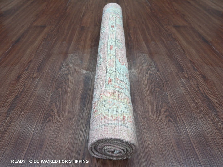 2'10" x 4'11" New Hand Knotted Pink Wool Rectangle Oriental Rug - MOA10222930