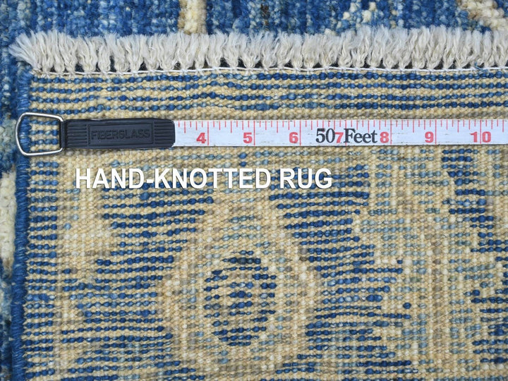 3'1" x 4'8" New Hand Knotted Blue Wool Rectangle Oriental Rug - MOA10222931
