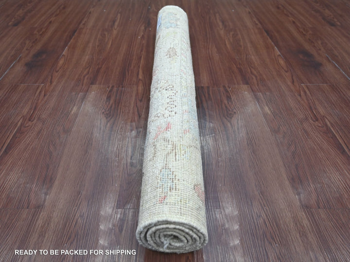 3'1" x 4'11" New Hand Knotted Grey Wool Rectangle Oriental Rug - MOA10222932