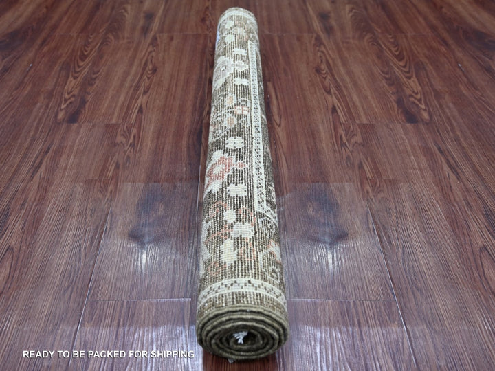 3'0" x 4'10" New Hand Knotted Brown Wool Rectangle Oriental Rug - MOA10222934