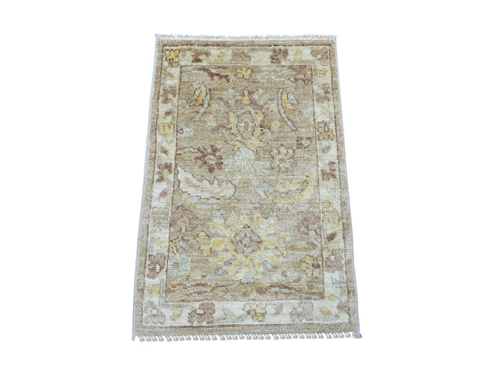 2'0" x 3'0" New Hand Knotted Brown Wool Rectangle Oriental Rug - MOA10222935