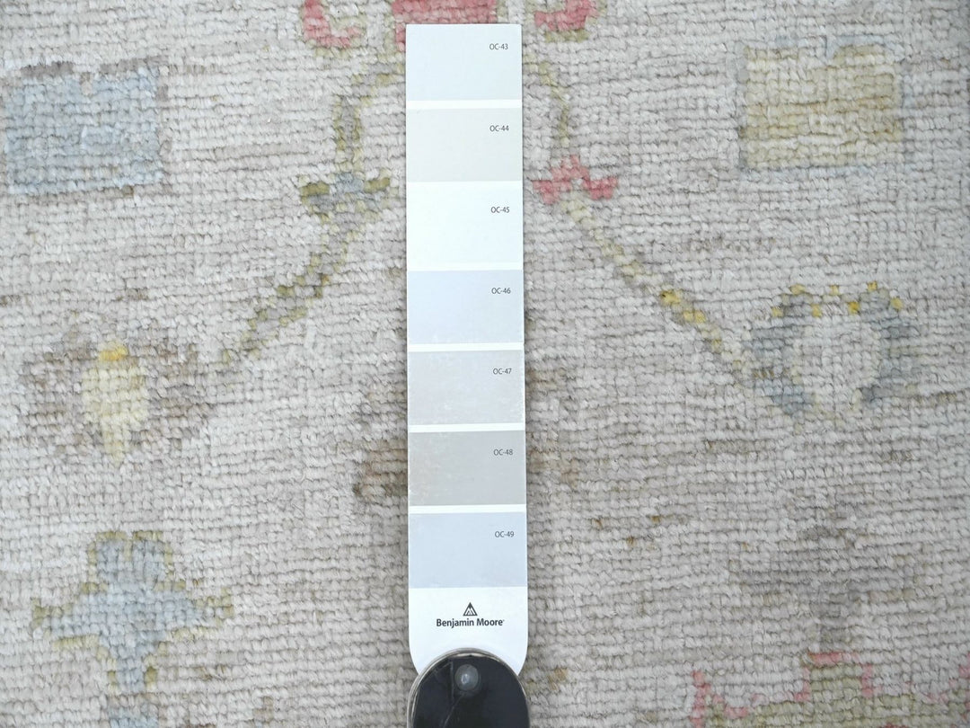 2'10" x 15'6" New Hand Knotted Grey Wool Runner Oriental Rug - MOA10222941