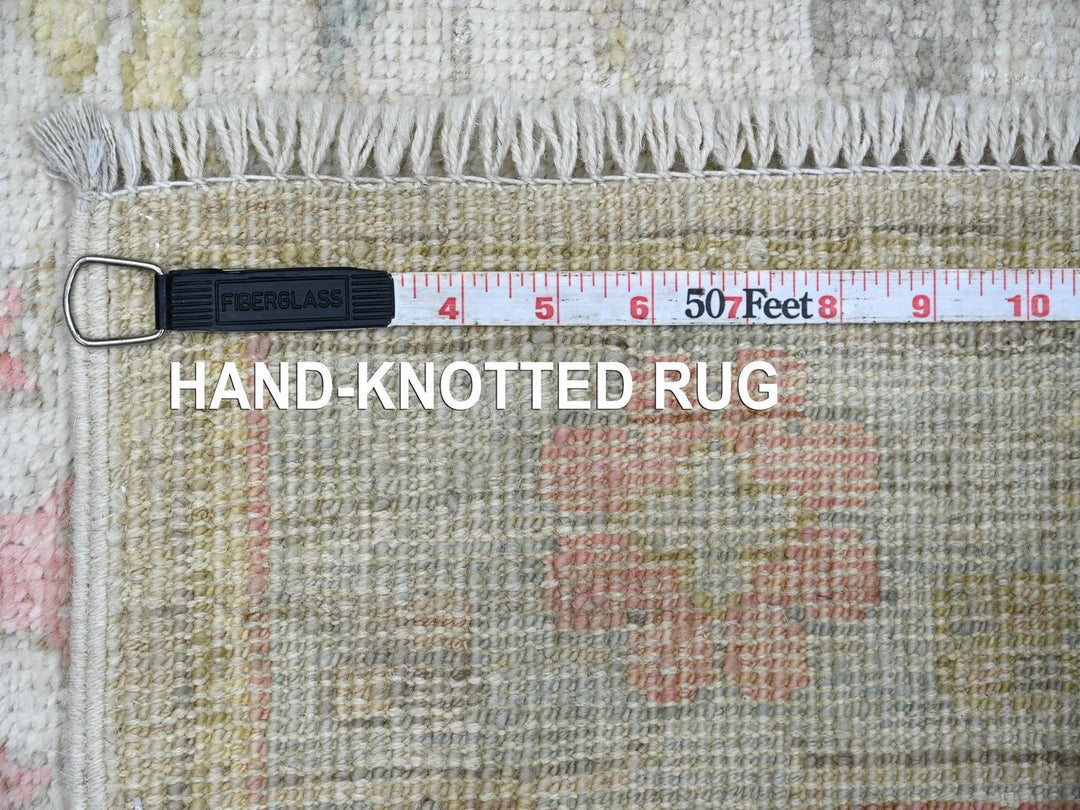 2'10" x 15'6" New Hand Knotted Grey Wool Runner Oriental Rug - MOA10222941