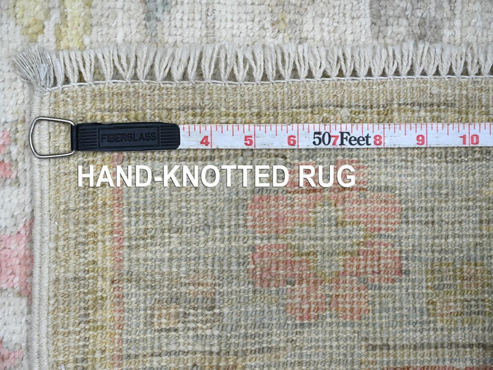 2'10" x 15'6" New Hand Knotted Grey Wool Runner Oriental Rug - MOA10222941