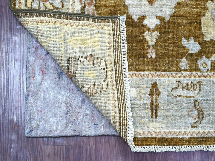 2'11" x 12'0" New Hand Knotted Brown Wool Runner Oriental Rug - MOA10222942