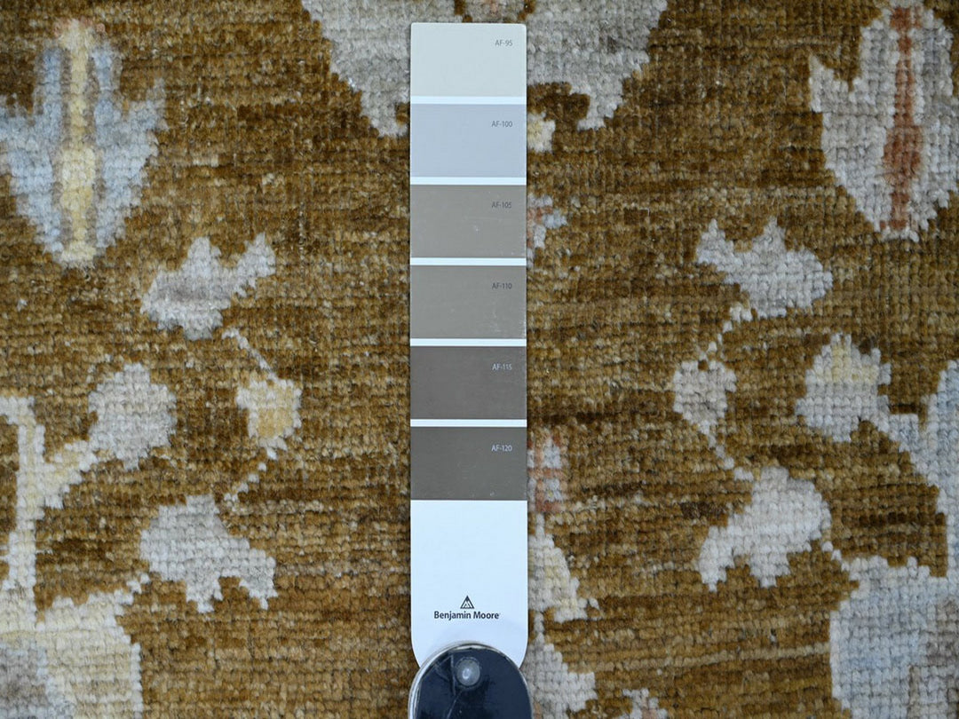 2'11" x 12'0" New Hand Knotted Brown Wool Runner Oriental Rug - MOA10222942