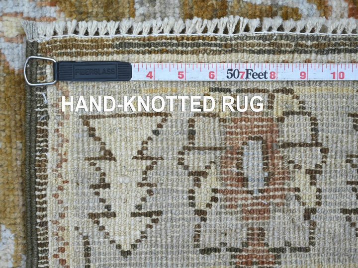 2'11" x 12'0" New Hand Knotted Brown Wool Runner Oriental Rug - MOA10222942