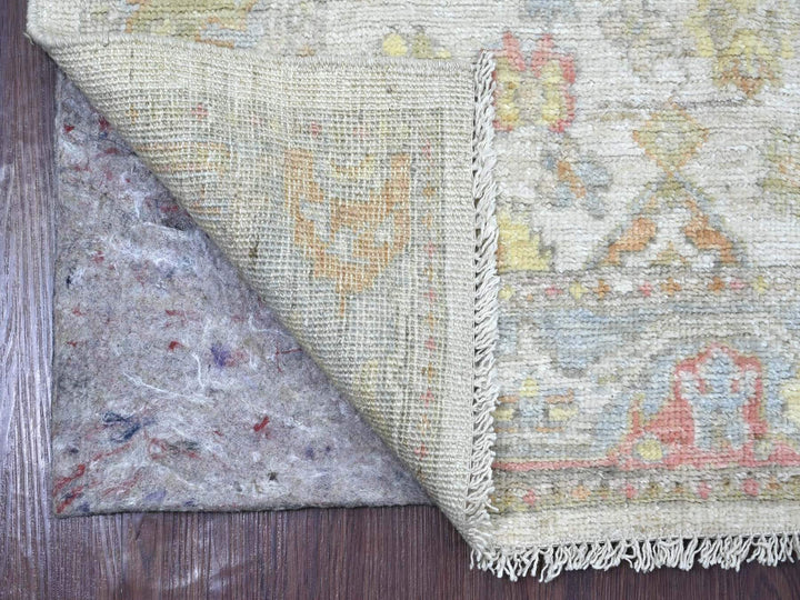 2'9" x 7'8" New Hand Knotted Grey Wool Runner Oriental Rug - MOA10222946