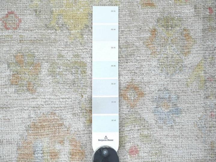 2'9" x 7'8" New Hand Knotted Grey Wool Runner Oriental Rug - MOA10222946