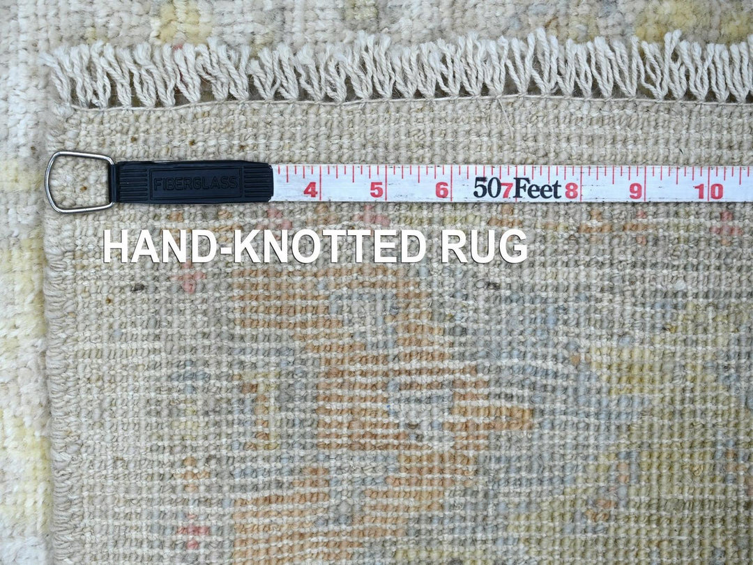 2'9" x 7'8" New Hand Knotted Grey Wool Runner Oriental Rug - MOA10222946