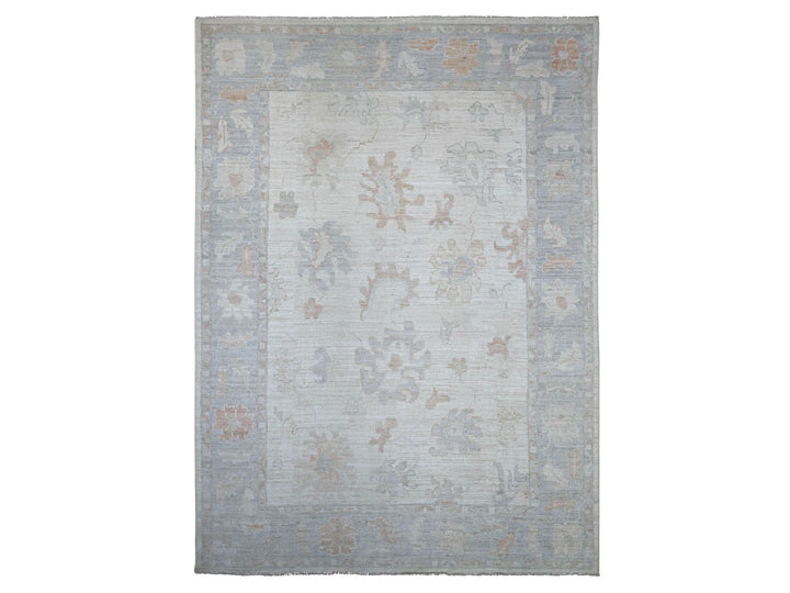 10'0" x 13'9" New Hand Knotted Ivory Wool Rectangle Oriental Rug - MOA10222948