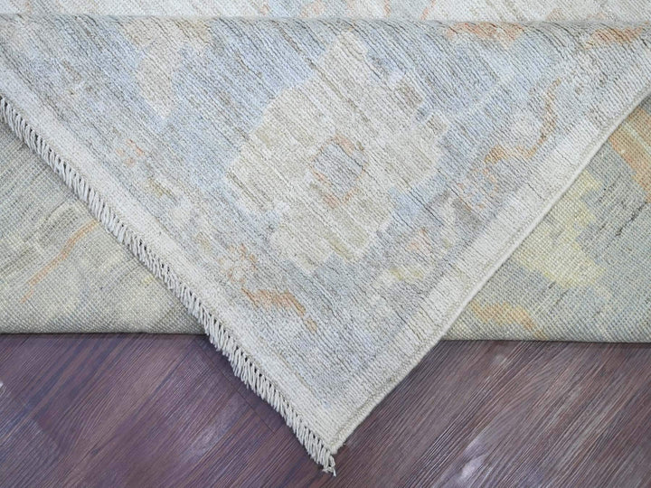 10'0" x 13'9" New Hand Knotted Ivory Wool Rectangle Oriental Rug - MOA10222948