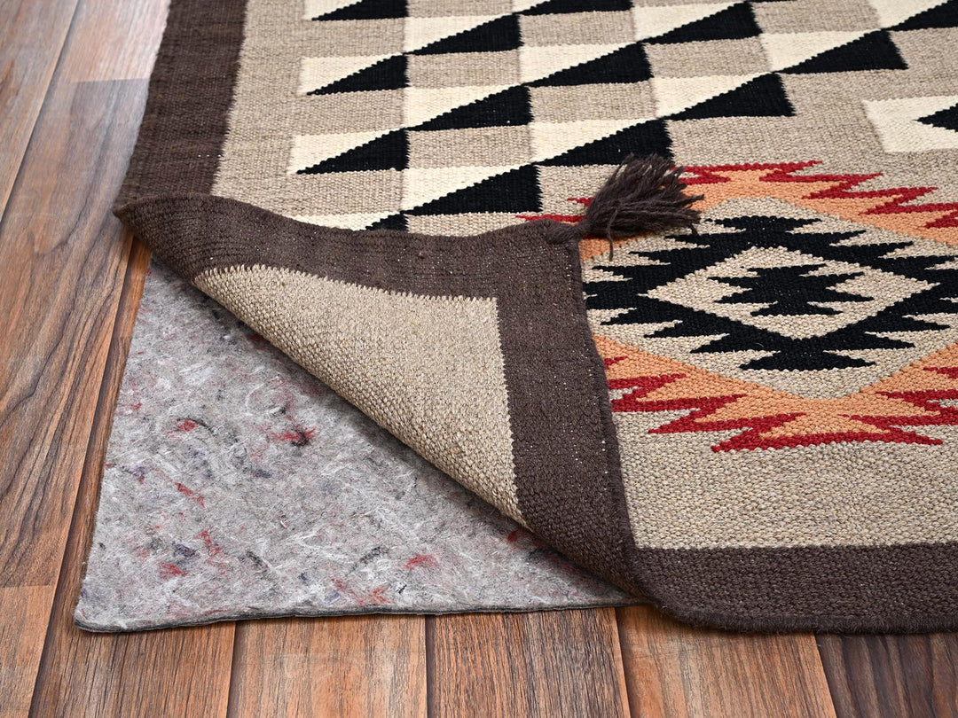 5'1" x 7'2" New Hand Woven Brown Wool Rectangle Oriental Rug - MOA1022294