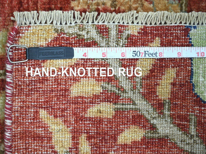 2'6" x 15'11" New Hand Knotted Red Wool Runner Oriental Rug - MOA10222952