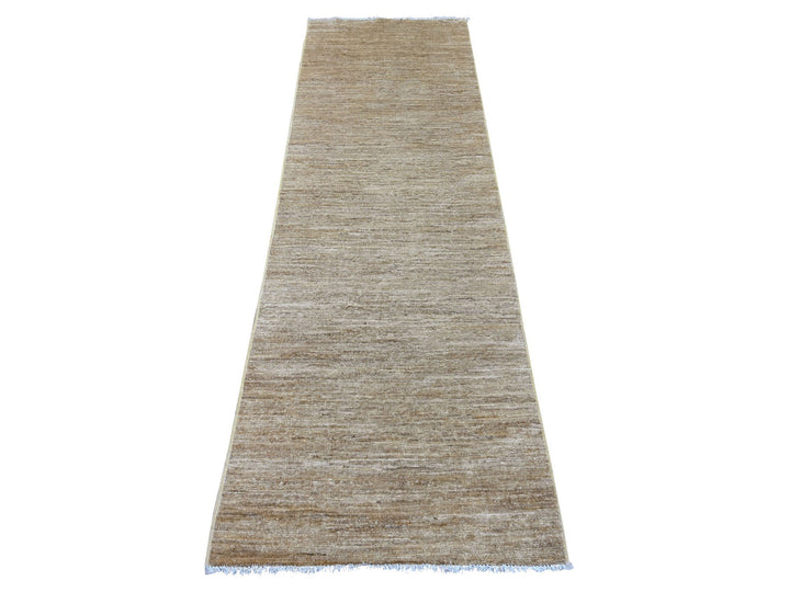 2'6" x 8'0" New Hand Knotted Brown Wool Runner Oriental Rug - MOA10222958