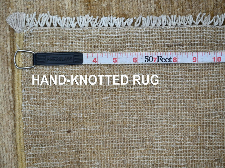 2'6" x 8'0" New Hand Knotted Brown Wool Runner Oriental Rug - MOA10222958