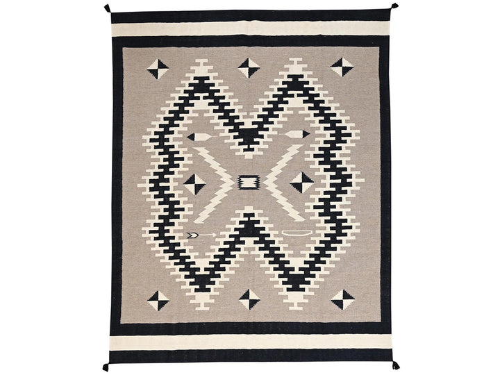 8'1" x 10'0" New Hand Woven Brown Wool Rectangle Oriental Rug - MOA1022295