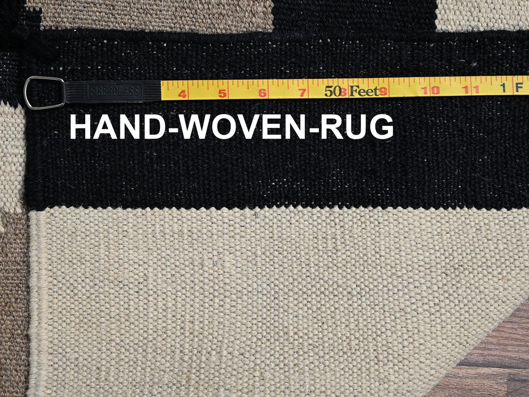 8'1" x 10'0" New Hand Woven Brown Wool Rectangle Oriental Rug - MOA1022295
