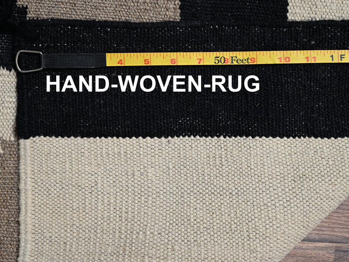 8'1" x 10'0" New Hand Woven Brown Wool Rectangle Oriental Rug - MOA1022295