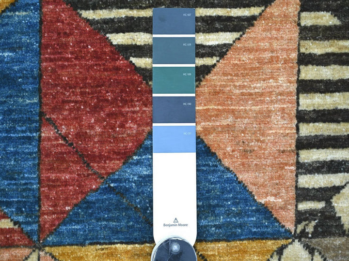8'1" x 9'8" New Hand Knotted Black Wool Rectangle Oriental Rug - MOA10222963