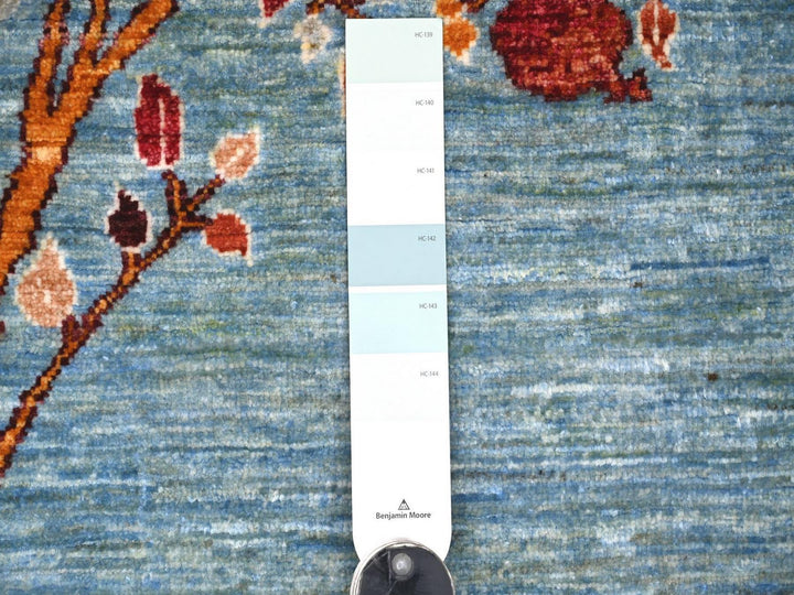 5'9" x 7'10" New Hand Knotted Blue Wool Rectangle Oriental Rug - MOA10222964