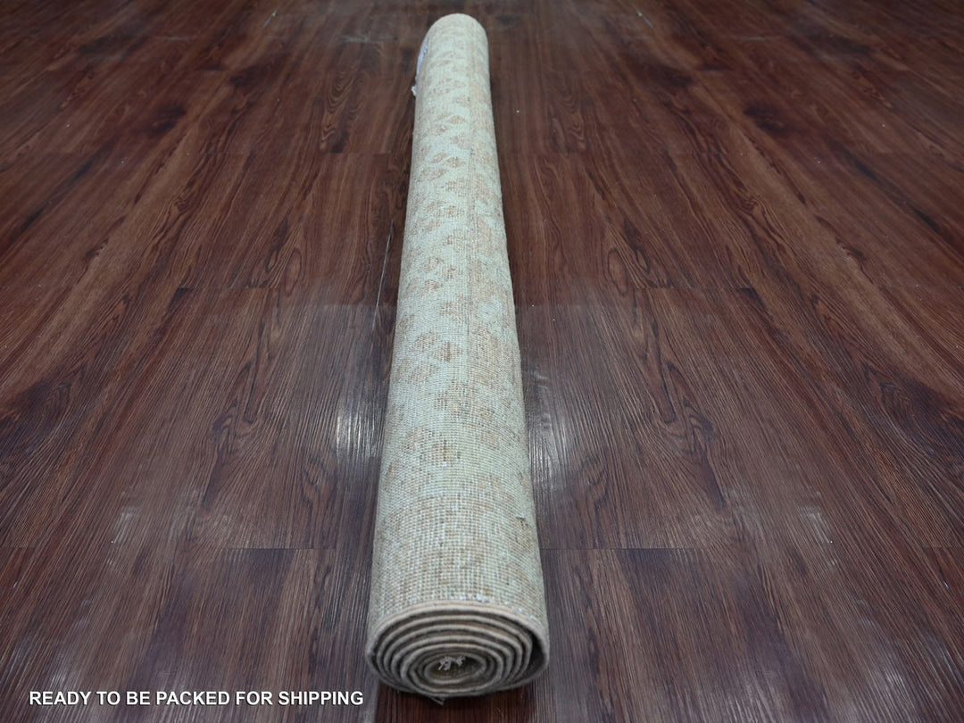 4'11" x 6'10" New Hand Knotted Grey Wool Rectangle Oriental Rug - MOA10222966