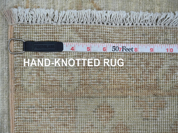 4'11" x 6'10" New Hand Knotted Grey Wool Rectangle Oriental Rug - MOA10222966