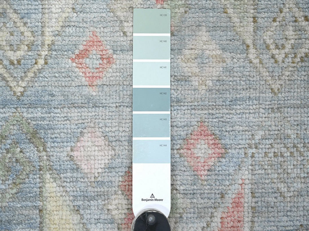 2'6" x 8'2" New Hand Knotted Blue Wool Runner Oriental Rug - MOA10222967