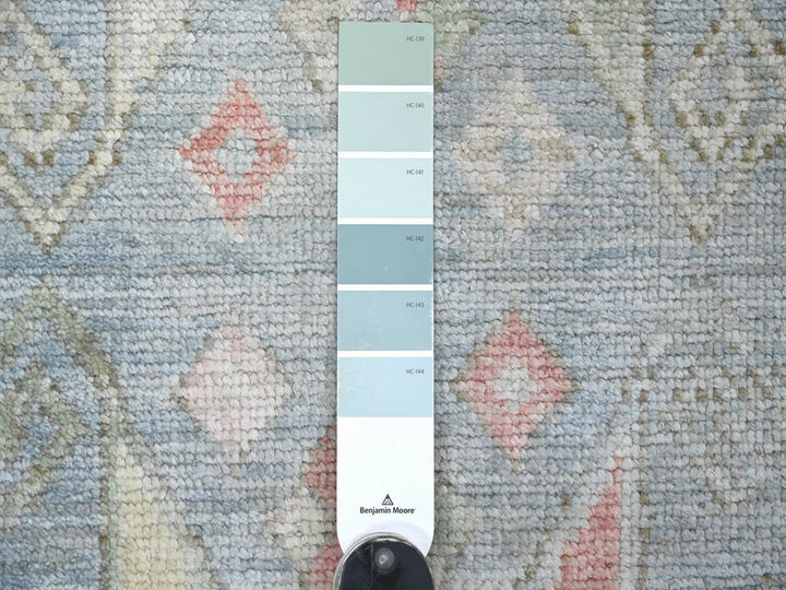 2'6" x 8'2" New Hand Knotted Blue Wool Runner Oriental Rug - MOA10222967