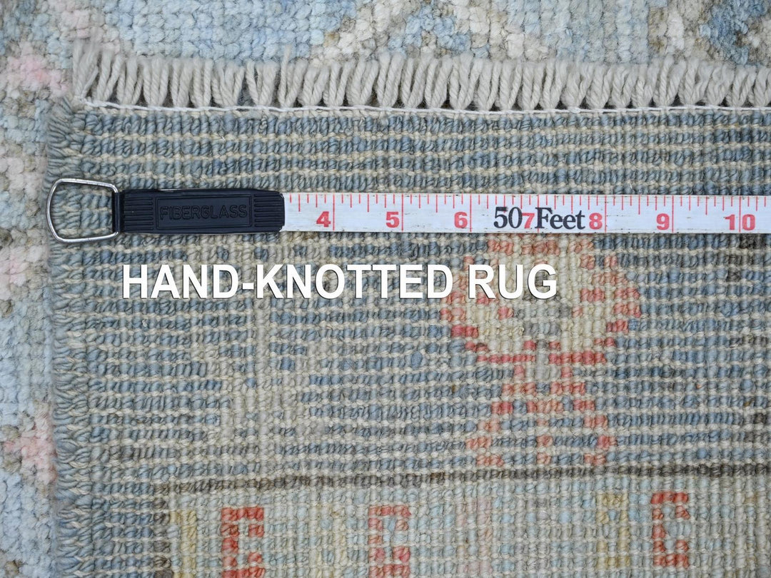2'6" x 8'2" New Hand Knotted Blue Wool Runner Oriental Rug - MOA10222967