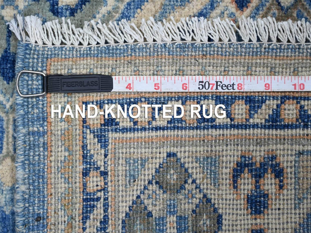 3'11" x 5'9" New Hand Knotted Blue Wool Rectangle Oriental Rug - MOA10222969