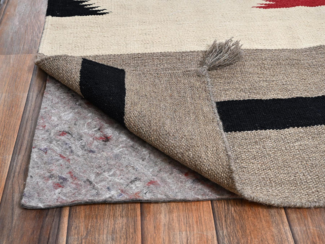 7'11" x 10'3" New Hand Woven Brown Wool Rectangle Oriental Rug - MOA1022296