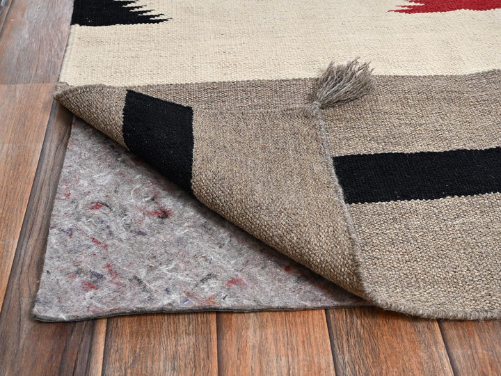 7'11" x 10'3" New Hand Woven Brown Wool Rectangle Oriental Rug - MOA1022296