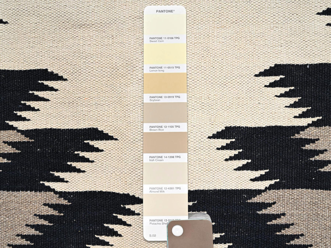 7'11" x 10'3" New Hand Woven Brown Wool Rectangle Oriental Rug - MOA1022296