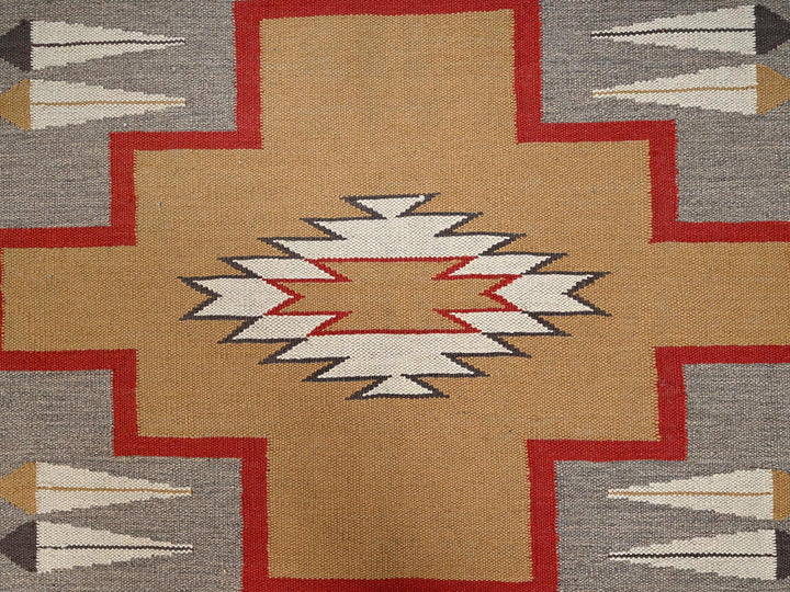 8'2" x 10'1" New Hand Woven Grey Wool Rectangle Oriental Rug - MOA1022297