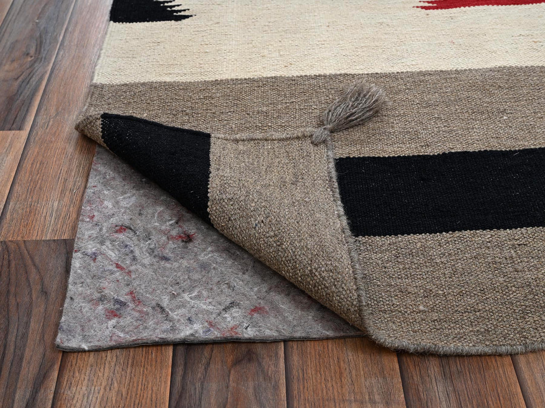 8'10" x 12'1" New Hand Woven Brown Wool Rectangle Oriental Rug - MOA1022298