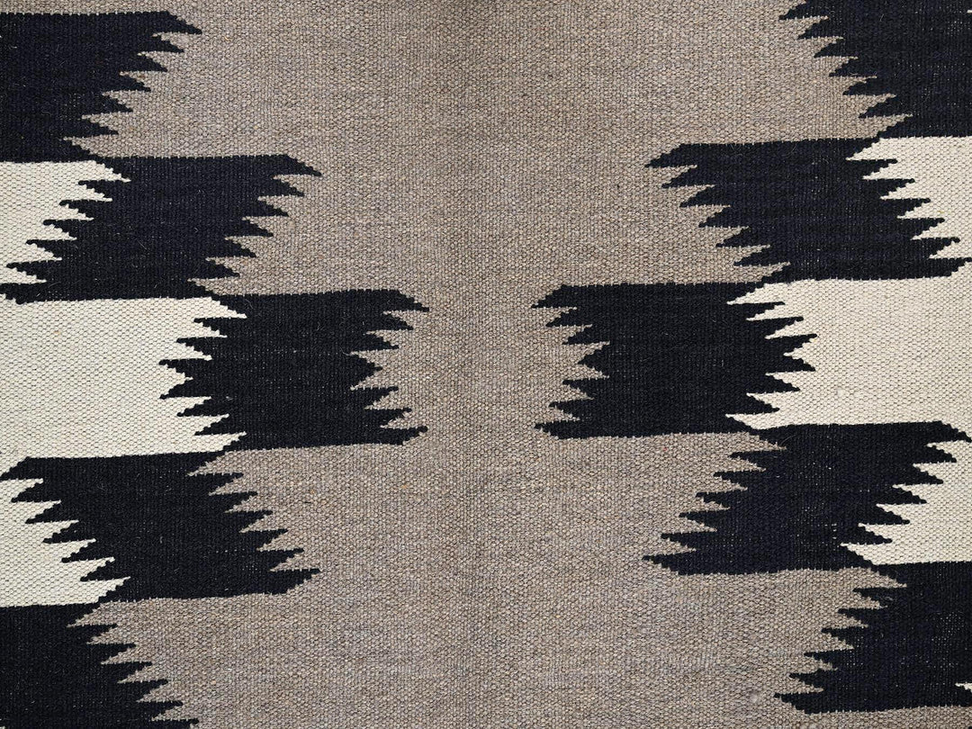 8'10" x 12'1" New Hand Woven Brown Wool Rectangle Oriental Rug - MOA1022298