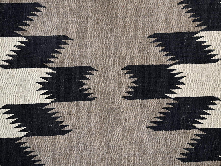 8'10" x 12'1" New Hand Woven Brown Wool Rectangle Oriental Rug - MOA1022298