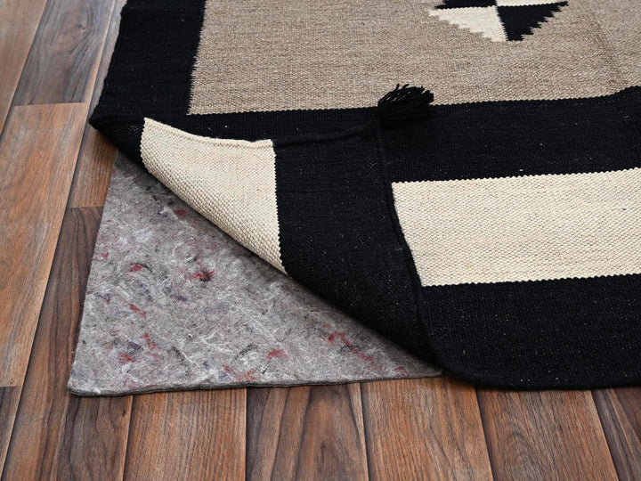 9'1" x 11'9" New Hand Woven Brown Wool Free Form Oriental Rug - MOA1022299