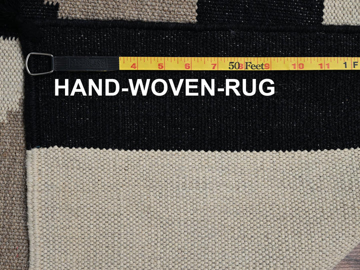 9'1" x 11'9" New Hand Woven Brown Wool Free Form Oriental Rug - MOA1022299