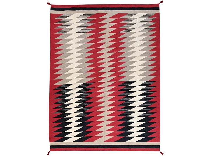 8'11" x 11'10" New Hand Woven Red Wool Rectangle Oriental Rug - MOA1022300