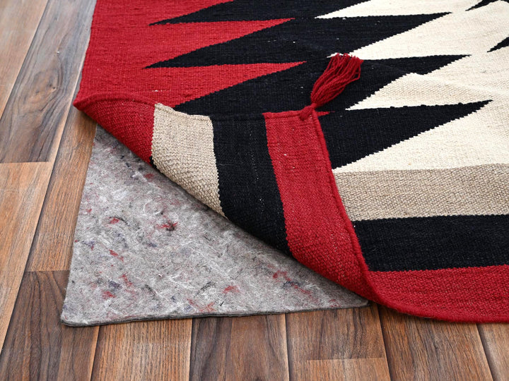 8'11" x 11'10" New Hand Woven Red Wool Rectangle Oriental Rug - MOA1022300