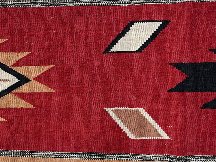 9'2" x 11'9" New Hand Woven Red Wool Rectangle Oriental Rug - MOA1022311