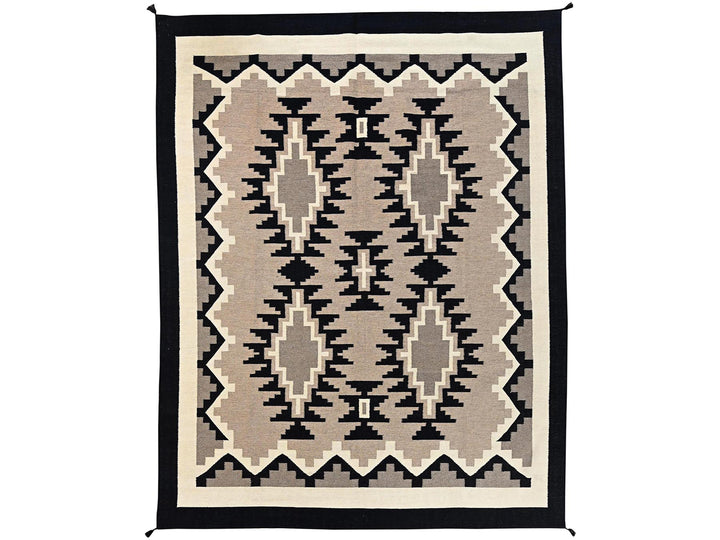 9'2" x 11'7" New Hand Woven Brown Wool Rectangle Oriental Rug - MOA1022313