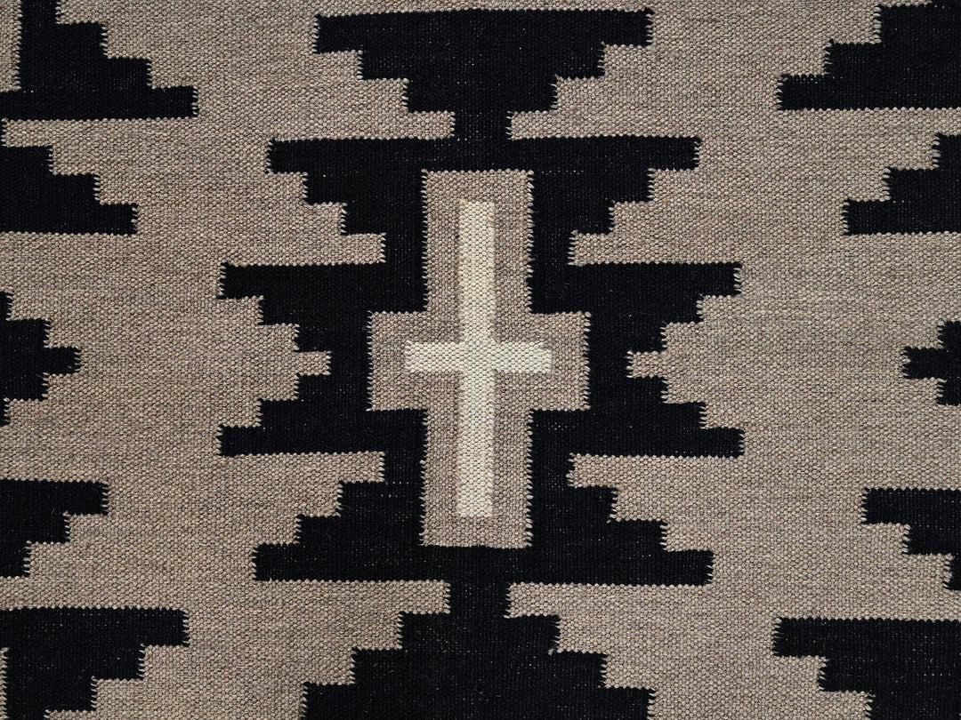 9'2" x 11'7" New Hand Woven Brown Wool Rectangle Oriental Rug - MOA1022313