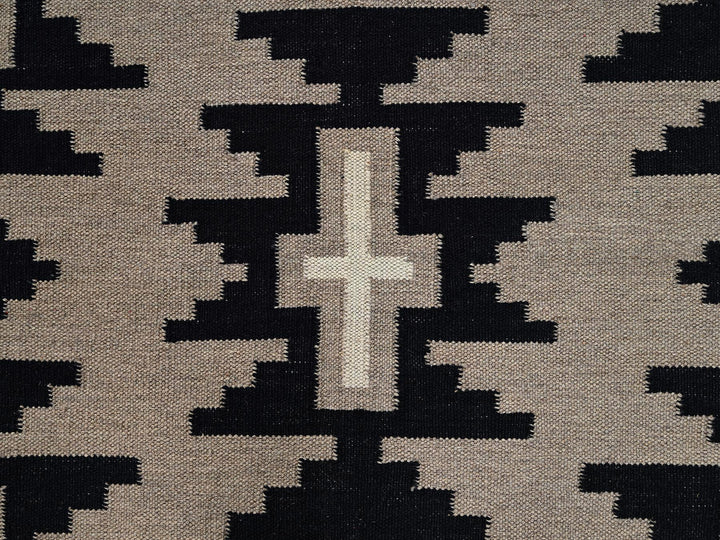 9'2" x 11'7" New Hand Woven Brown Wool Rectangle Oriental Rug - MOA1022313