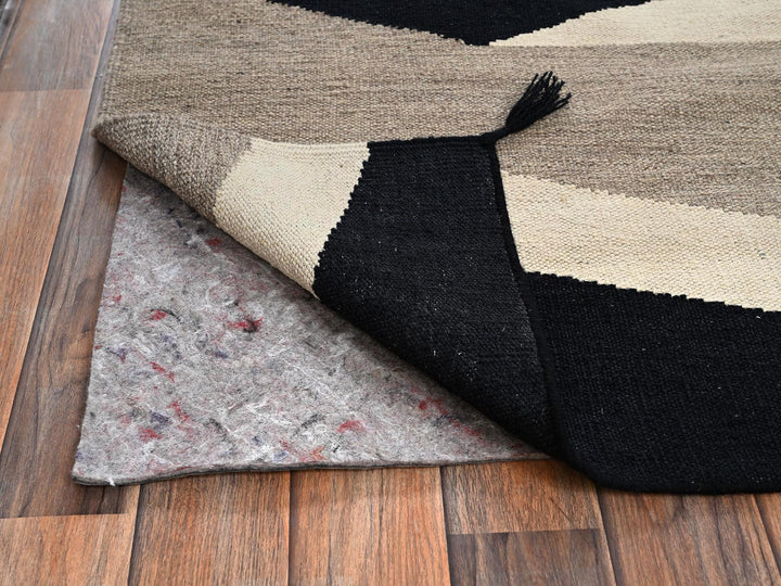 9'3" x 11'10" New Hand Woven Brown Wool Rectangle Oriental Rug - MOA1022314