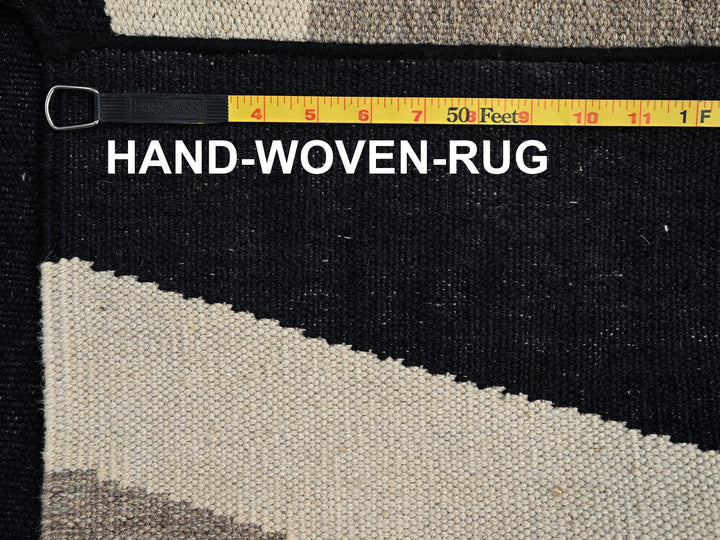 9'3" x 11'10" New Hand Woven Brown Wool Rectangle Oriental Rug - MOA1022314